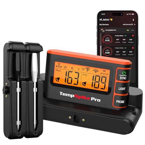 ThermoPro TempSpike Pro WiFi Bluetooth Wireless Meat Thermometer