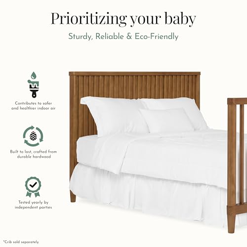 Image of Evolur Flynn Full-Size Bed Conversion Rails, Designed & Tested Cribs, Durable Hardwood Build with Secure Mattress Slats, Easy Assembly - Sedona