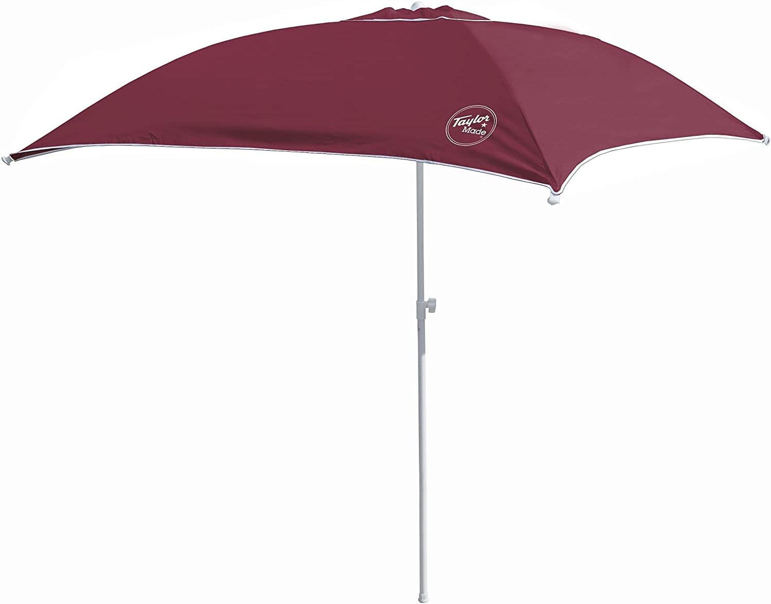 Taylor Made Anchorshade III Boat Shade, Burgandy, 6' x 6', Adjustable Aluminum Pole to 8 Feet, UV-Treated Fade-Resistant Nylon, Market-Style Top, Carrying Case, Fits Most Boats and Benches – 22056
