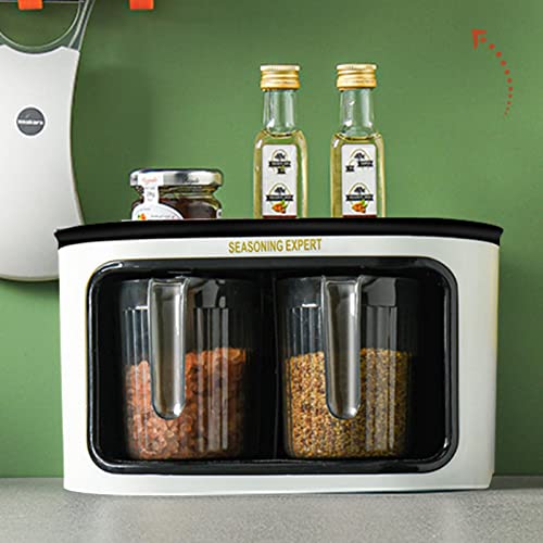 Recipientes para tempero de grelhas 2/3 - Organizador de pote de especiarias reutilizável de parede,