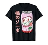 Japanese Peach Soda Can Aesthetic Cute Soft Drink Japan Gift T-Shirt