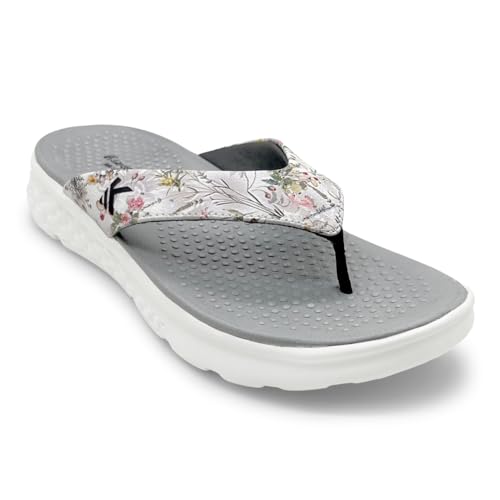 Image of KazarMax Women Slipper | Lightweight | Floral Print | Flip-Flop Daily Use | Casual wear | Thong Slippers
