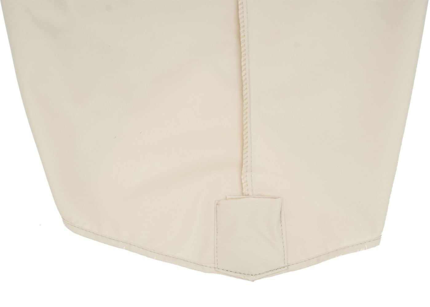 Mendler Ersatz-Bezug für Deluxe Ampelschirm HWC-D14, Sonnenschirmbezug rund Ø 3m - Creme ohne Flap