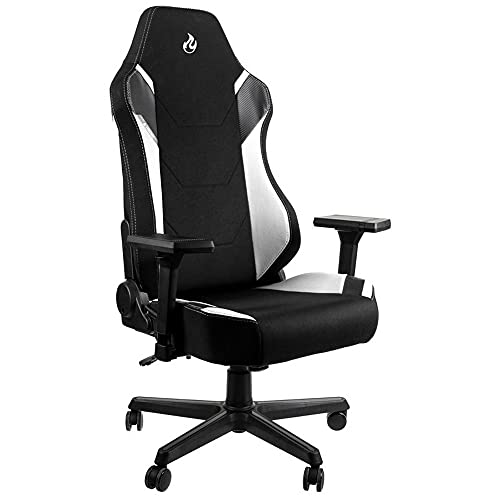 NITRO CONCEPTS X1000 Gaming Chair, Chaise de Bureau Ergonomique, Chaise de Bureau, Siege Gamer, Fauteuil Relax, Fauteuil Gamer, Housse en Tissu, Capacité de Charge 135...