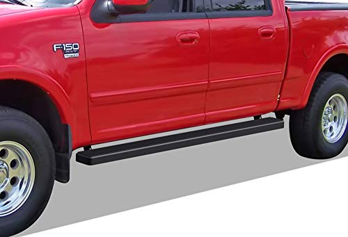 APS iBoard Running Boards (Nerf Bars Side Steps Step Bars) Compatible with Ford F150 2001-2003 SuperCrew Cab (Include 04 Heritage) (Black Powder Coated 5 inches)