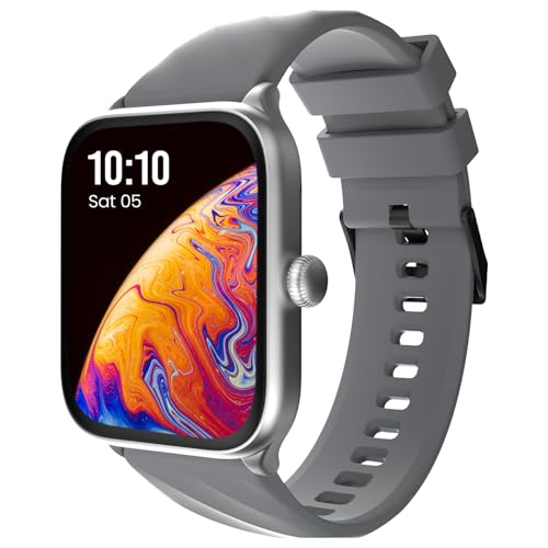 Image of CELLECOR E1 Flex 1.83 inch (46.48mm) HD Display Smart Watch, 500 Nits, 60Hz Refresh Rate, Bluetooth Calling, AI generated Watch Faces, 100+ Sports Modes, Health Suite, Voice Assistance (Silver-Grey)