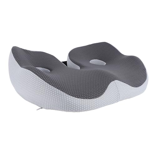 Almofada de Assento de Espuma de Memória, Suporte Ajustável Em Forma de W Almofada de Cadeira Respirável de Alta Densidade, Almofada de Cadeira de Jogos de Escritório de Carro