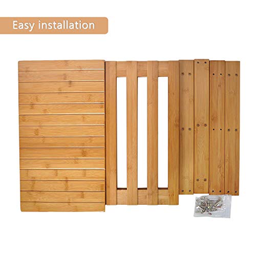 Dporticus 2-Tier Bamboo Shoe Bench Rack Shoe Storage Organizer Seat Entryway Hallway Furniture 19.7" X 10.6" X 17.5" (L X W X H) For Small Apartments #TOP5