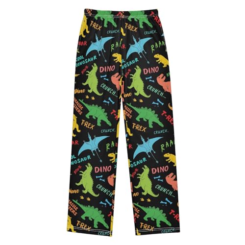 Cute Hand Drawn Dinosaurs Boys Pants for Kids Jogger Pants with Pockets S-XL