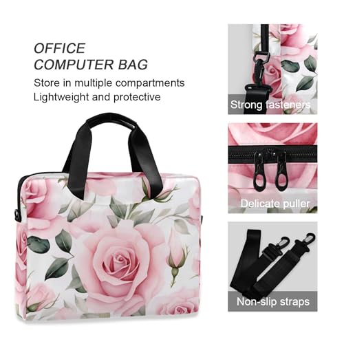 Funda para portátil con flores rosas 13-15.6 pulg miniatura 5