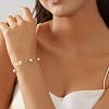 NECOCY Pearl Bracelets for Women Dainty 14K Gold Plated Pearl Beaded Bracelet Stack Trendy Thin Link Chain Charm Bracelets Set Stackable Tiny Wedding Bridesmaid Mother Gifts Jewelry for Women #2