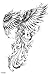 Phoenix Gott Vogel Feuerwaffe 15X21cm-5Pcs Temporäre Tattoos Aufkleber Blatt Spitze Braut Hochzeit Vielfalt Winzige Wasserdichte Temporäre Tattoos Für Kinder Erwachsene