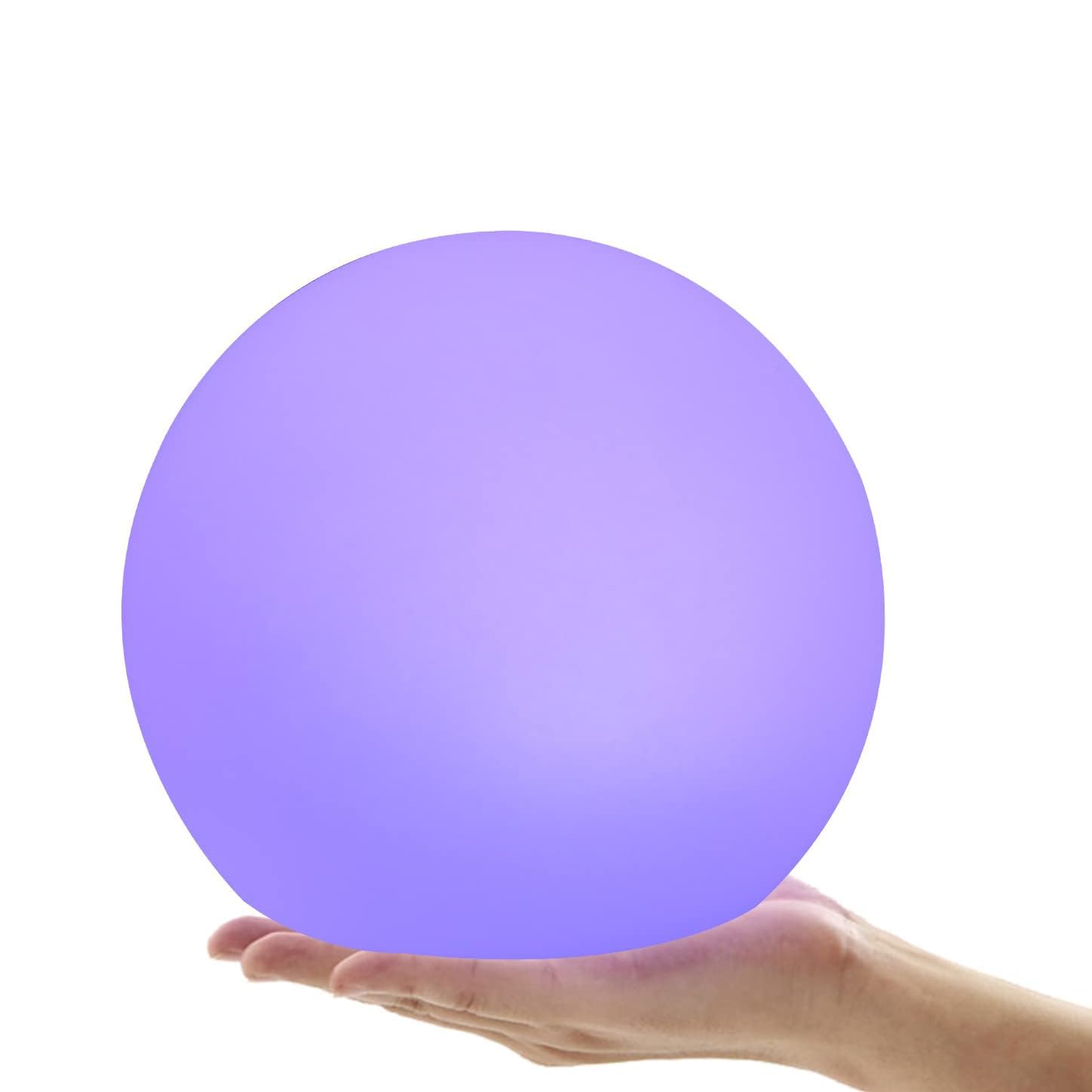 Schwimmende LED-Poolleuchte, 20,3 cm, wiederaufladbar, wasserdicht, Kugel mit Fernbedienung, 16 RGBW-Farben, Whirlpool-Lichter, Poolzubehör (1 Stück)