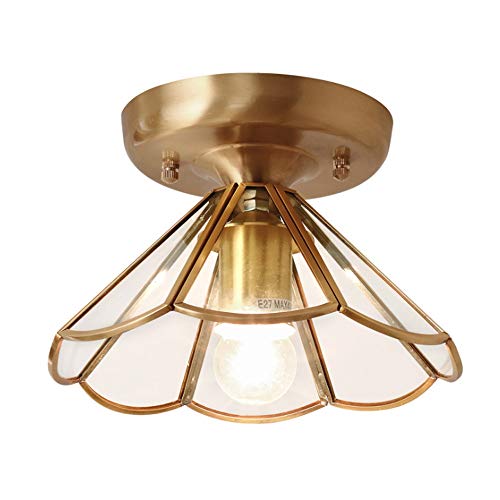 Plafonnier rétro en verre de restauration pour chambre cosy