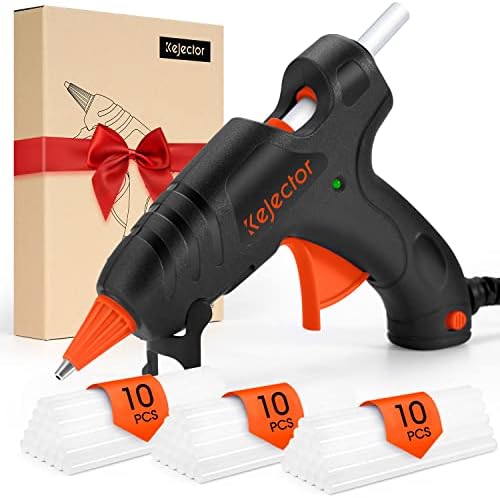 Kejector Hot Glue Gun, Mini Hot Glue Gun kit with 30pcs Glue Gun Sticks, Fast Heating Small Glue Gun, Anti-Drip Glue Gun for Kids DIY School Craft Projects and Quick Home Repairs, 20W