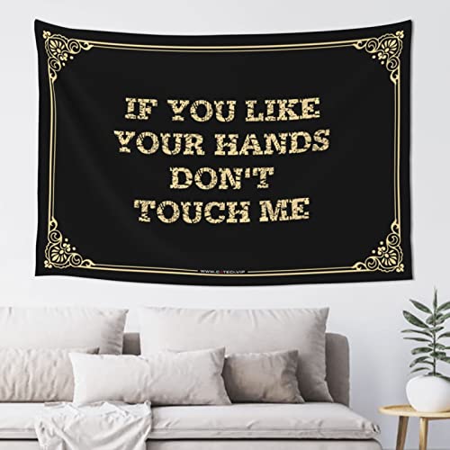 Man Cave �A�N�Z�T���[�Ƒ��� If You Like Your Hands Don't Touch Me �^�y�X�g���[ �j�̎q�p ���� �h�A���� �Q���p(100X150cm)