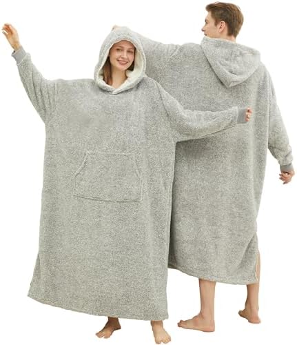 PJGGZ Snuggy Hooded Blanket for Adult, Wearable Blanket Hoodies f...