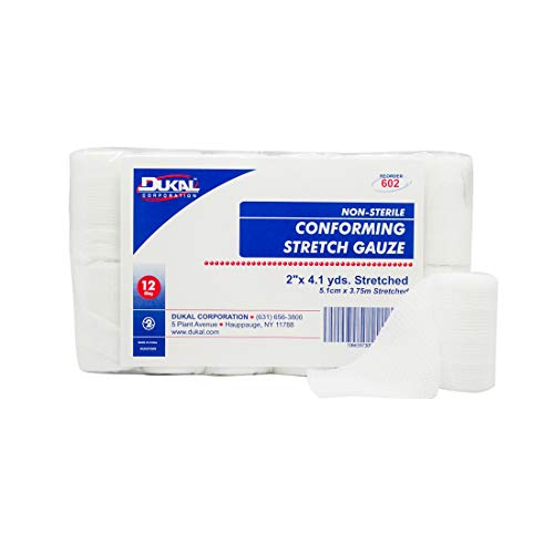 Dukal Conforming Stretch Gauze, Non-Sterile, 2" W x 4.1 yd. L (12 Bags of 8) (Pack of 96) miniatura 1