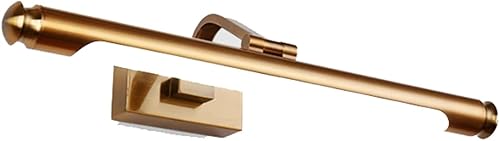 Lámpara American Retro Bathroom Vanity Light Bar Modern LED Mirror Lamp Metal Bronze Picture Light Toilet Wall Sconce Lighting for Washroom,Neutral