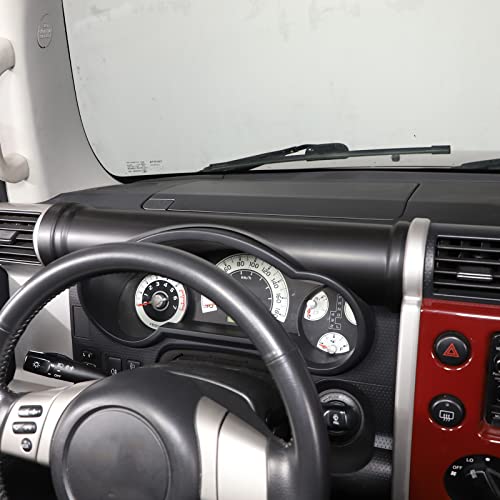 Image of Dashboard Center Console Trim Cover Compatible with Toyota FJ Cruiser 2007-2021 ABS Dashboard Dial Panel Cylindrical Trim Frame Accessories, 2PCS (Matt Black)
