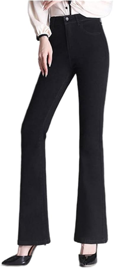 Amazon.com: NP - Pantalones de mezclilla de cintura gruesa para otoño con  síndrome vertical para mujer : Ropa, Zapatos y Joyería