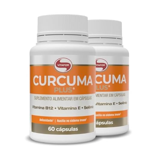 Kit 2 Cúrcuma Plus Vitafor 500mg 60 cápsulas
