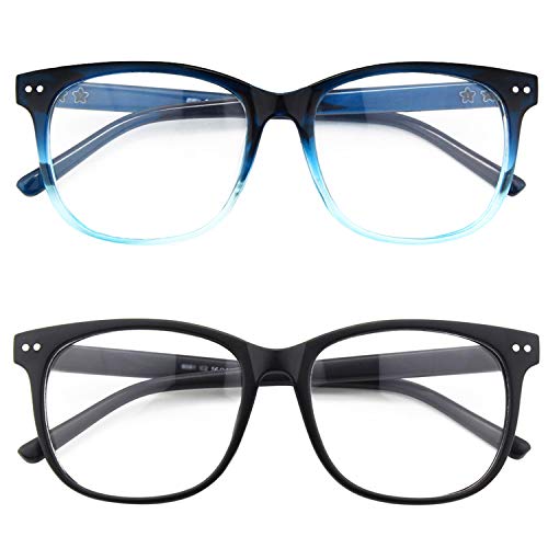 Image of GQUEEN Fake Non Prescription Glasses Clear Lens for Women Men Oversized Frame UV400 Protection, 201581