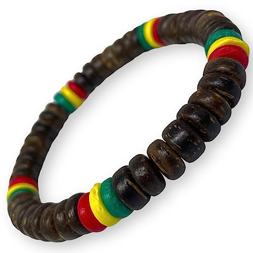 Rasta Bracelet - Handcrafted Bracelet - Rasta Jamaican Bracelet Rasta Leather Bracelet Peace Bracelet - Black Leather Bracelet