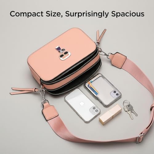 Image of Coivin & Kiein Crossbody Bags Women Trendy Snapshot Camera Bag, Small Shoulder Handbags Satchel (pink-2)