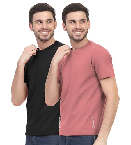 Image of Freecultr Truly Classic Organic Men's Cotton T-Shirt | Solid Round Neck Half Sleeve | Plain Stylish t Shirts | Regular Fit | Casual Comfortable T Shirt for Man