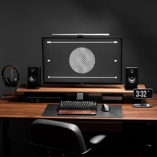 Stand para Monitor Pro K3 Grande com Suporte para Celular Grátis – Base Ergonômica de Mesa em MDF Branco, Organizador para Home Office, Escritório e Setup Gamer