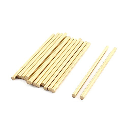 Aexit 15Pcs 3mm Electrical equipment Dia 70mm Length Brass Round Rod Shaft for RC Toy Car