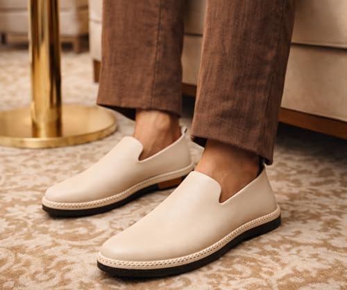 Image of Kraasa Men's Jutis Ethnic Casuals, Slip-on Closure, Stylish Loafers | Perfect for Formal Wear, Business and Parties