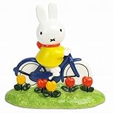Miffy Tulip Garden Bike Ride Figurine, 6.125 x 2.75 x 5.825 Inches, created by Blue Sky Clayworks