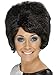 Smiffy's Women's 60's Beehive Wig, Short and Black Wig, One Size, 42272