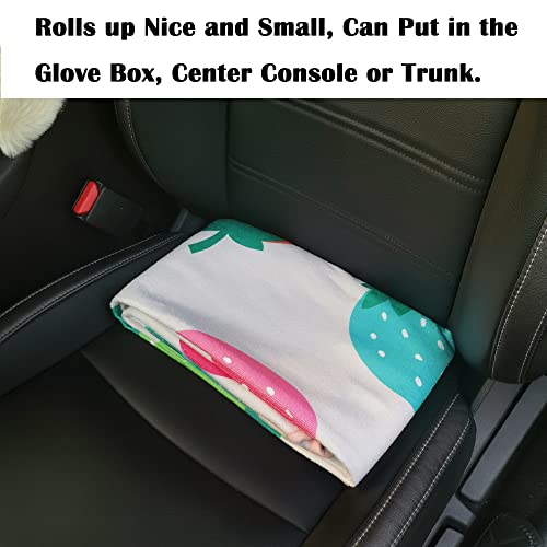 Image of Car Seat Cover Protector Front Seats,for Gym Workout,Running,Swimming,Beach and Hiking,Waterproof Sweat Towel Bucket Seat Covers for Cars SUV Trucks (Strawberry, 1Pcs)