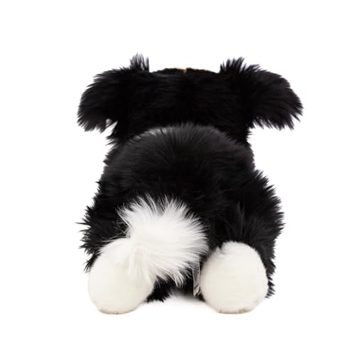Teddys Rothenburg Kuscheltier Hund Border Collie 30 cm liegend schwarz/weiß Plüschhund Plüschtier