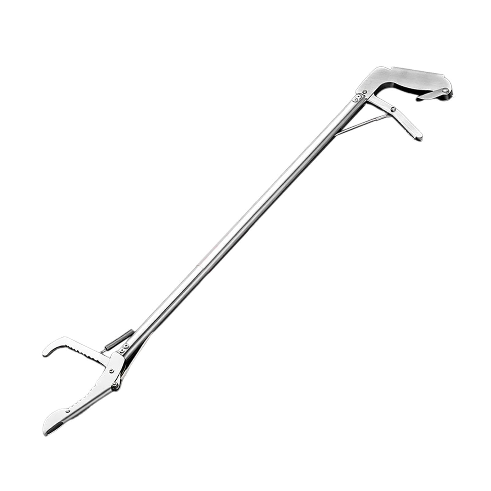 MagiDeal Pince à serpents et reptiles légère, outil d'alimentation pliable et antidérapant en acier inoxydable, outil de manipulation à mâchoires larges, Bec Coudé de 150 Cm