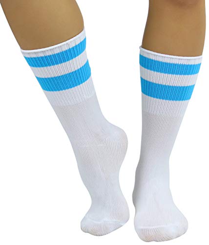 Image of ToBeInStyle Women's Acrylic Ankle Hi With Double Stripe Top Crew Fun Athletic Socks