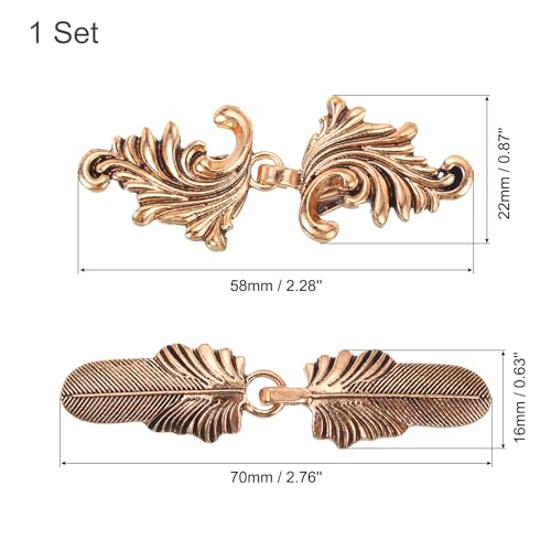 Image of uxcell Vintage Sweater Clips, Cape Cloak Clasp Retro Cardigan Clips Shawl Collar Clasp Dress Shirt Brooch Clip