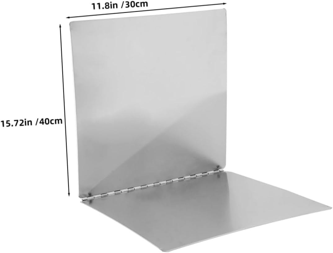 Sided Stainless Steel Splatter Guard for Frying Pan Foldable Oil Splash Shield for Stovetop High-temperature Resistant Cooking Essential Fits Kitchen Appliances