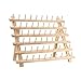 Produktbild ECOSWAY Faltbares Garnregal aus Holz, 60 Spulen, faltbares Nähgarn-Gestell, Nähgarn-Spulen-Aufbewahrung, Nähen, Quilten, Stickgarn-Rack, Näh- und Bastelwerkzeuge
