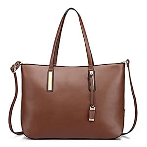 Miss Lulu dames kunstleer verstelbare handvat Tote Bag