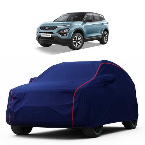 Image of Heavy-Duty Car Cover for Compatible with Tata Harrier (2019 to 2025 All Models) Deluxe Car Protection Cover - Waterproof & UV-Resistant All-Season Exterior Protection