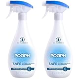 Pooph Pet Odor Eliminator, 32oz Spray, 2-Pack - Eliminates Odors at the Molecular Level, Dogs, Cats, Freshener, Eliminator, Urine, Poop, Pee, Deodorizer, Natures, Puppy, Fresh, Clean, Furniture, Potty