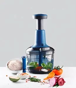Home Amaz Manual Hand Press Chopper Gaint Food Chopper 1000 ML Push Chopper With Sharp SS Blades for Effortless Chopping Vegetables & Fruits Meat Cutter Mixer Mincer to Cut Onion Tomato Salad