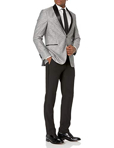 image for Kenneth Cole REACTION Men's Techni-Cole Slim Fit Stretch Tuxedo, Grey 