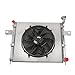 Cekupni 4 Row Radiator+Shroud Fan Compatible with 1999-2005 Jeep Grand Cherokee WJ/WG 4.7L V8 MT 1999 2000 2001 2002 2003 2004 2005 99 00 01 02 03 04 05