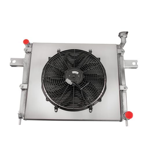 3 Row Aluminum Radiator for 1999-2005 Jeep Grand Cherokee WJ/WG 4.7L V8 Crossflow Radiador MT Radiators Shroud With 1x16" Fan 1999 2000 2001 2002 2003 2004 2005 99 00 01 02 03 04 05 - Image 4
