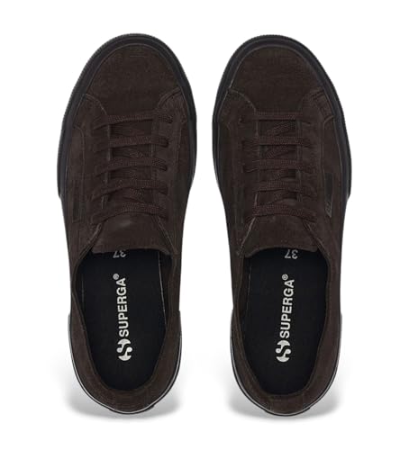 Superga Unisex. S11B1CW Sapatilhas De Couro 2750 CamurçA Flesh Out Castanho (36), Marrom, Plano, CordãO, Casual - 4